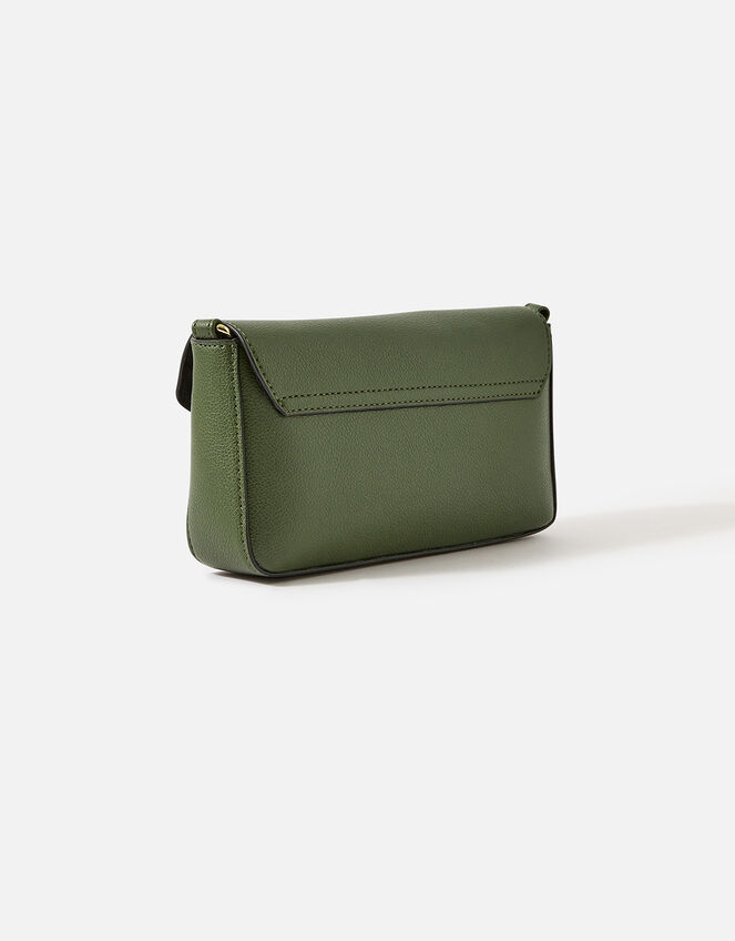 Envelope Charm Cross-Body Bag, Green (KHAKI), large