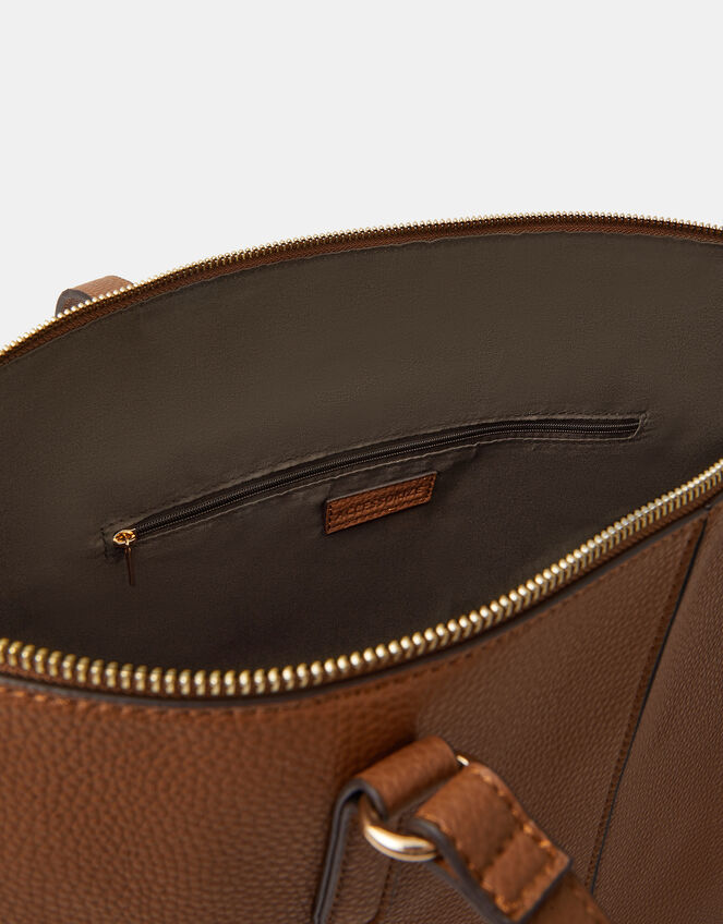 Plain Tote Bag, Tan (TAN), large