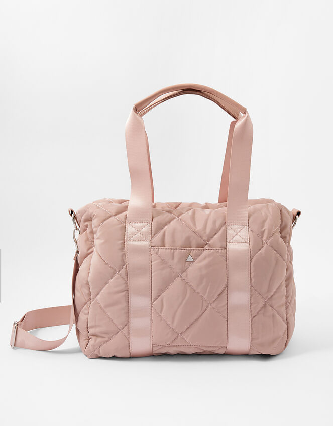 Becca Quilted Gym Bag, Pink (PINK), large