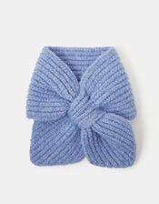 Small Rib Knit Triangle Scarf, , large