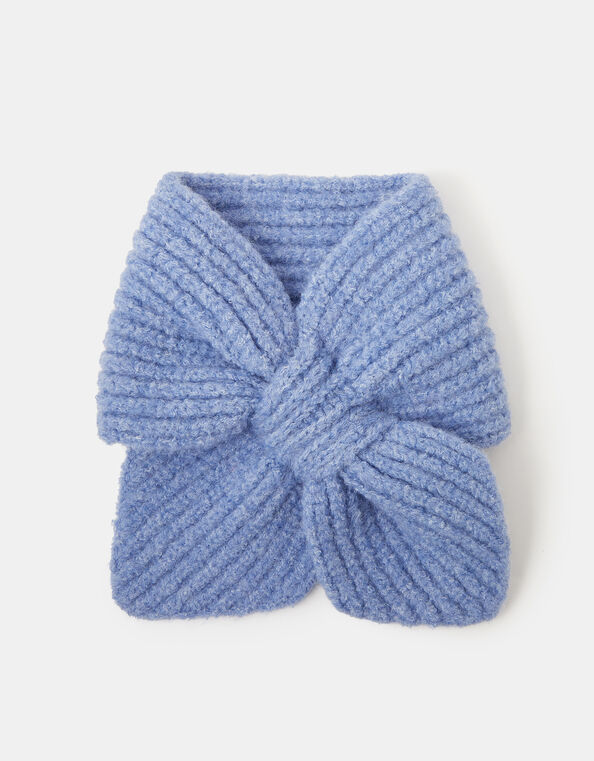 Small Rib Knit Triangle Scarf, , large