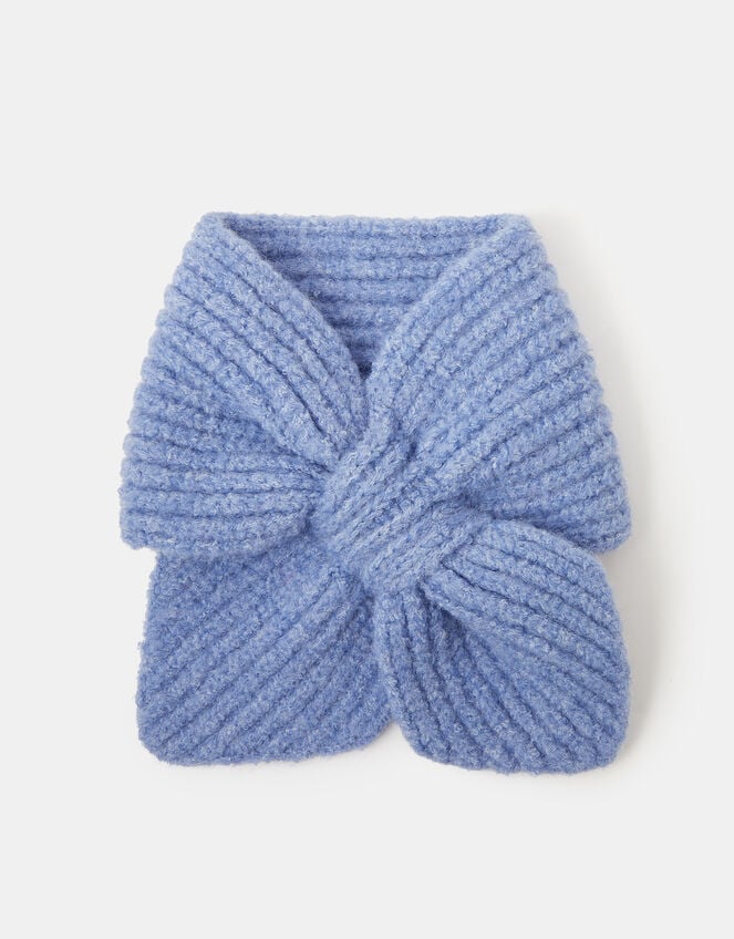 Small Rib Knit Triangle Scarf, , large