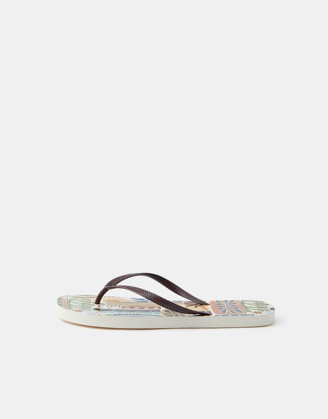 Collage Print Flip Flops, Multi (BRIGHTS MULTI), large