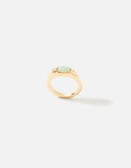 Seascape Signet Stone Ring, Green (GREEN), large
