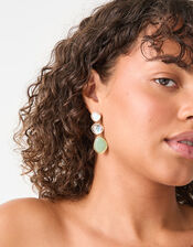 Triple Stone Drop Earrings, , large