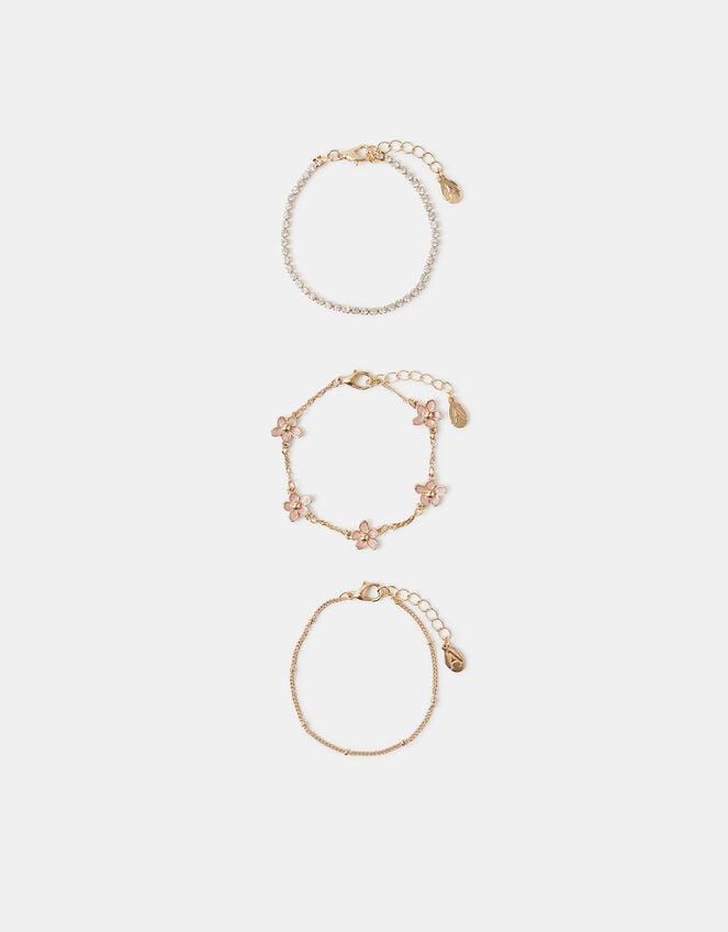 3-Pack Flower Bracelets, , large