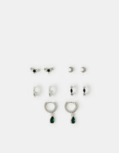 5-Pack Celestial Gem Stud & Hoop Earrings, , large