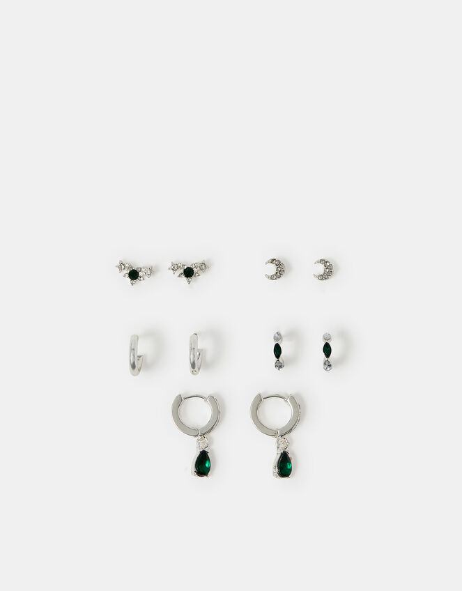 5-Pack Celestial Gem Stud & Hoop Earrings, , large