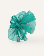 Jasmine Gathered Disc Sinamay Band Fascinator, Green (GREEN), large