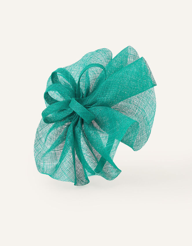 Jasmine Gathered Disc Sinamay Band Fascinator, Green (GREEN), large
