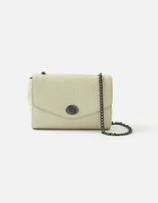 Twist Lock Chain Leather Cross-Body Bag, , large