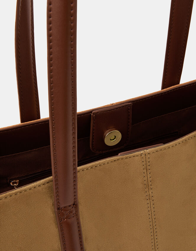 Suedette Tote Bag, , large