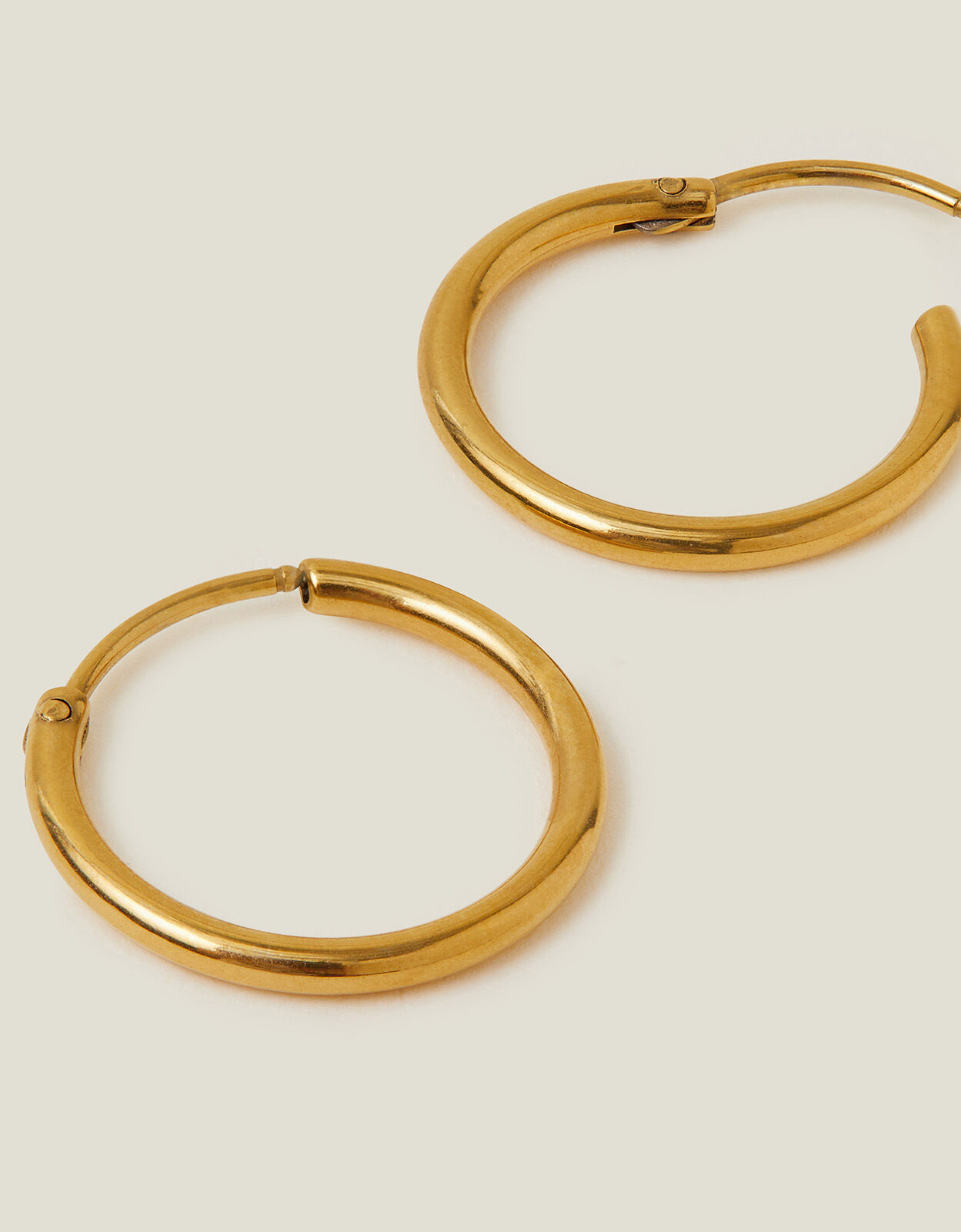 accessorize Stainless Steel Medium Hoops