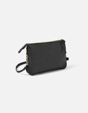 Lucie Leather Cross-Body Bag, Leopard (LEOPARD), large