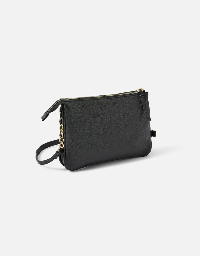 Lucie Leather Cross-Body Bag, Leopard (LEOPARD), large