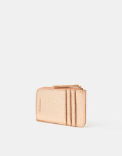 Leather Metallic Card Holder, , large