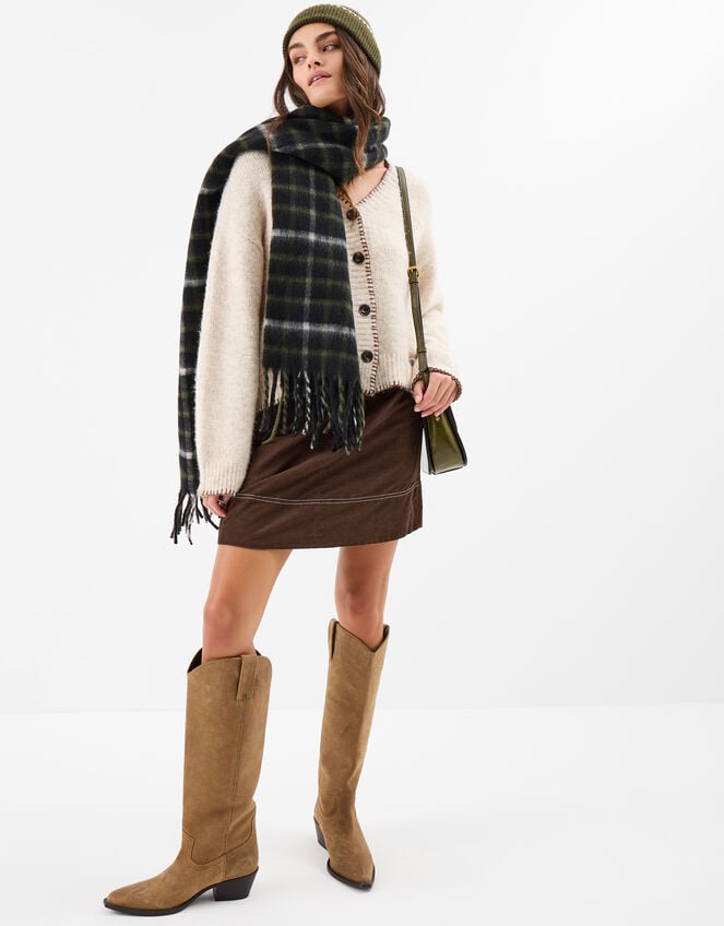 Corduroy Mini Skirt, Brown (BROWN), large