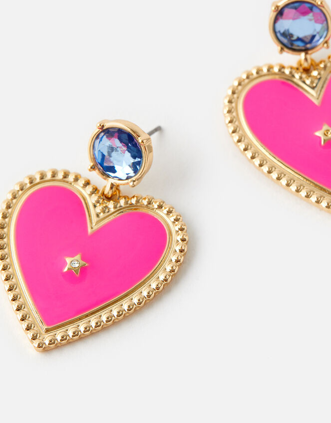 Heart Enamel Earrings, , large