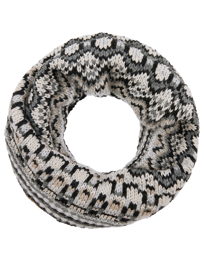 Mono Fairisle Snood, , large