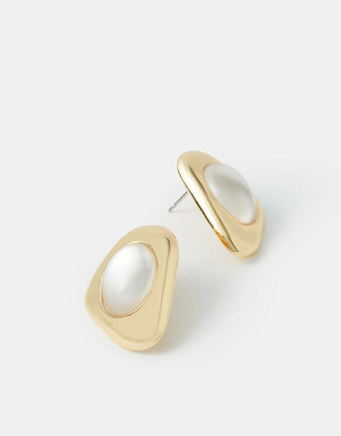 Organic Statement Stud Earrings, , large