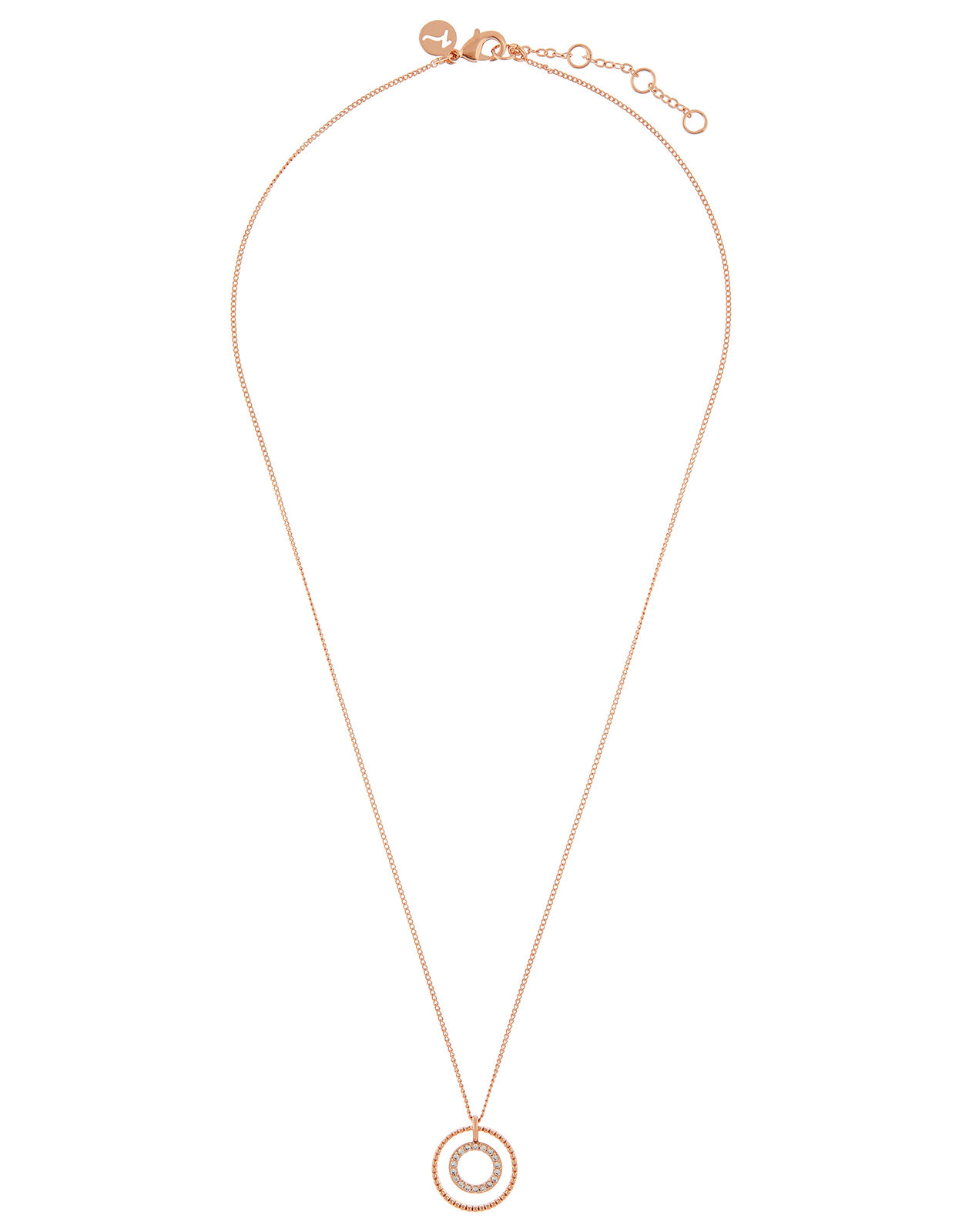 Rose Gold-Plated Sparkle Pendant 