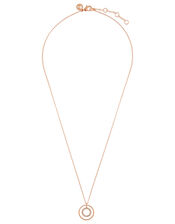 Rose Gold-Plated Sparkle Pendant Necklace, , large
