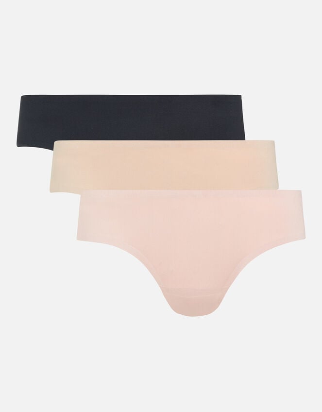 No VPL Brazilian Briefs Set of Three Multi, Knickers & Panties