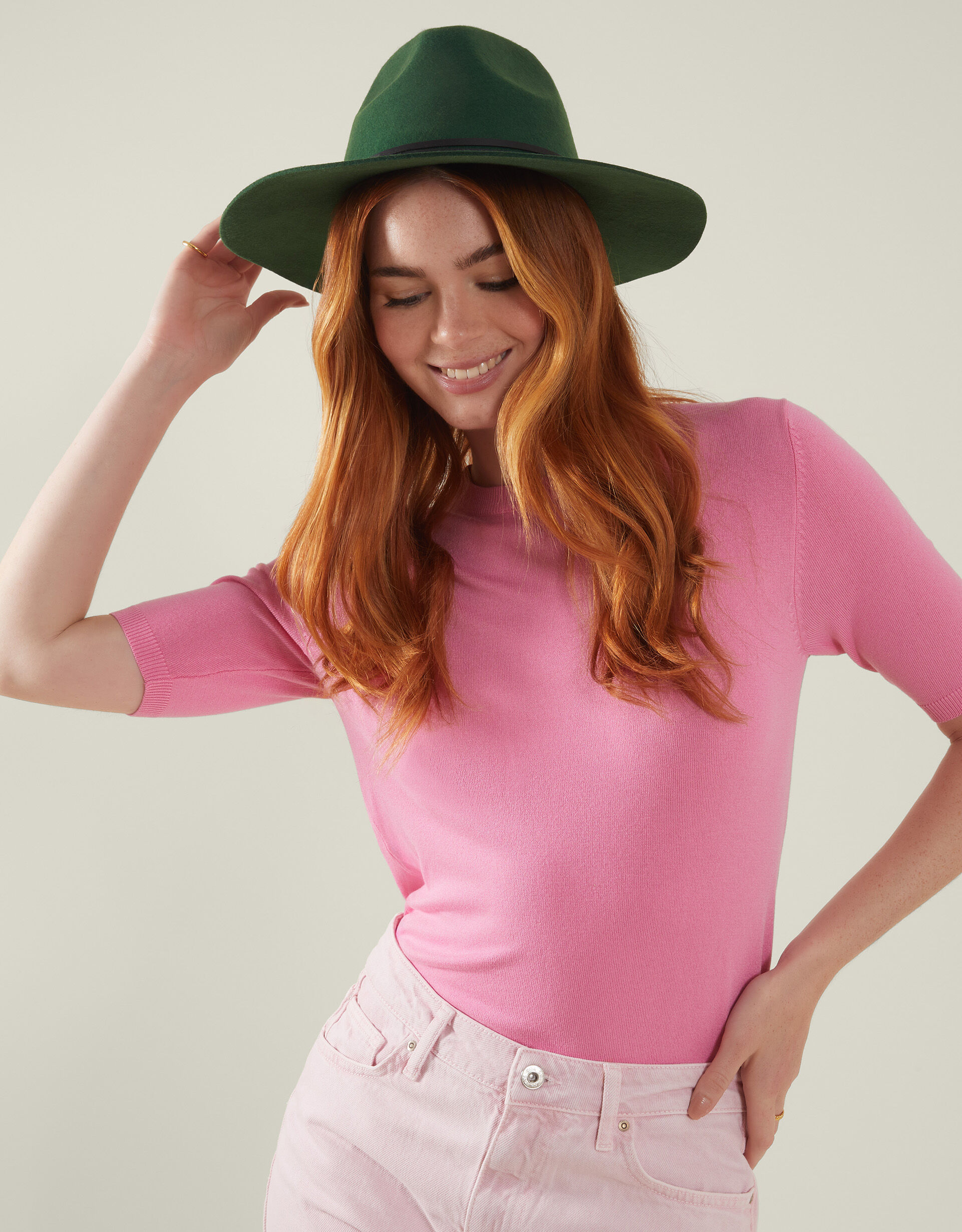Wool Fedora Hat Green