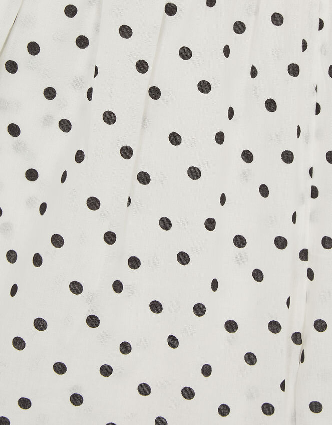 Girls Polka Dot Shorts, White (WHITE), large