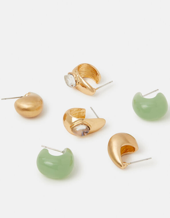 3-Pack Chunky Teardrop Earrings, , large