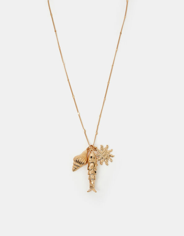 Sea Charm Pendant Necklace Gold, , large