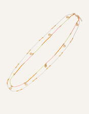 Bead and Coin Layered Long Necklace, , large