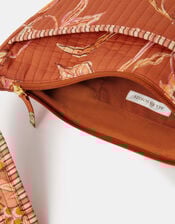 Floral Print Sling Crossbody Bag, , large