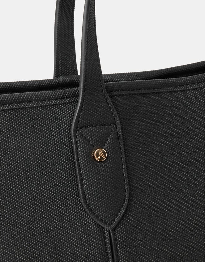 Plain Tote Bag, Black (BLACK), large