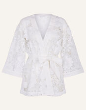 Lace Flower Cover Up, White (WHITE), large