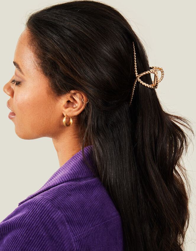 Twisted Metal Claw Clip, Gold (GOLD), large