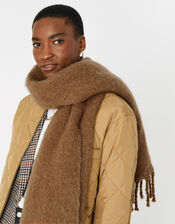 Fluffy Scarf with Reycled Fabric, , large
