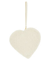 Pearly Bead Heart Bag, , large