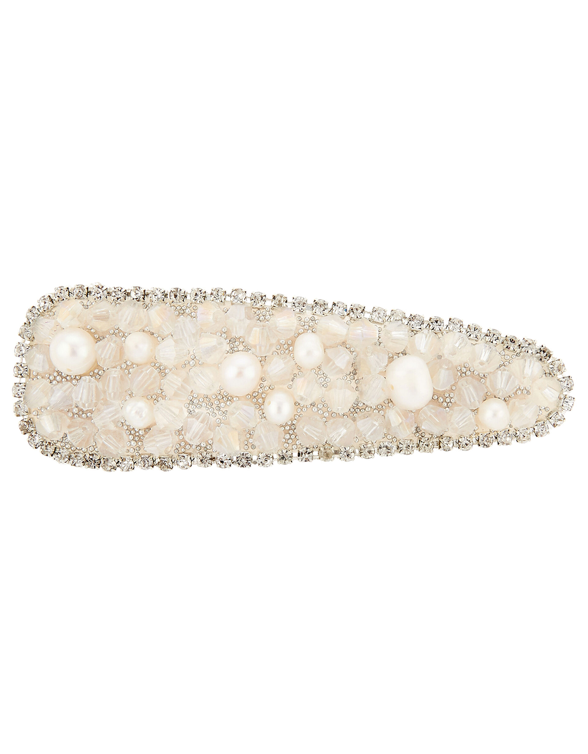 Freshwater Pearl and Sparkle Hair Clip, , large