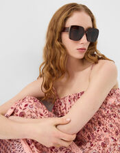 Square Leopard Print Sunglasses , , large