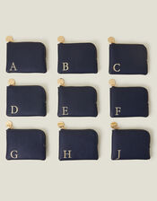 Initial Coin Purse, Blue (NAVY), large