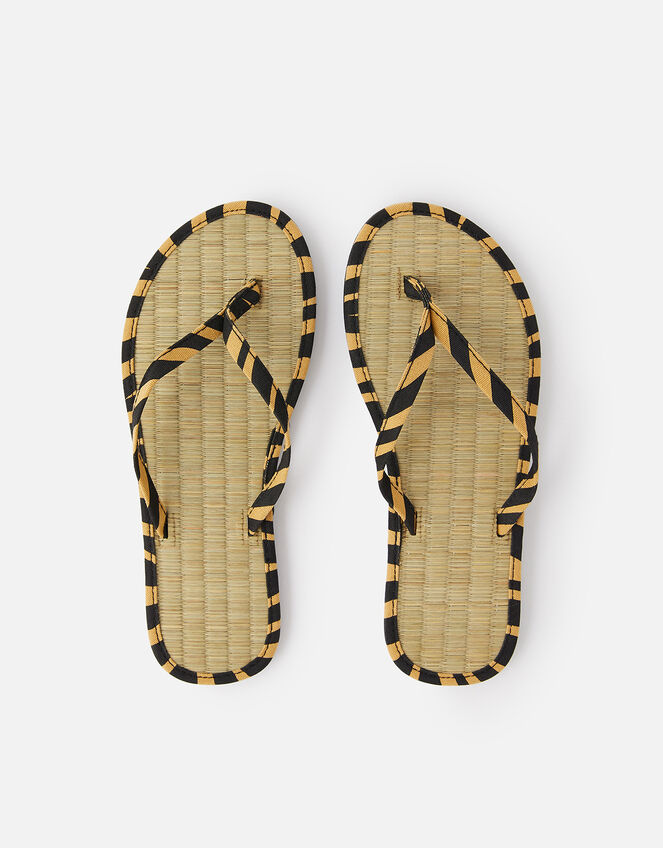 Animal Print Seagrass Flip Flops , Multi (DARKS-MULTI), large