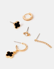5-Pack Clover Stud & Hoop Earrings, , large