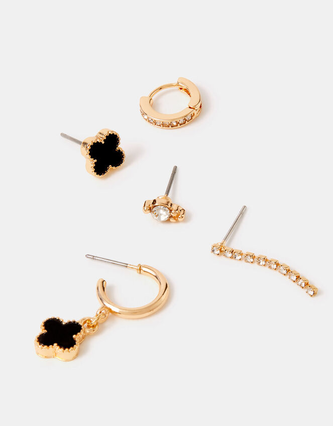 5-Pack Clover Stud & Hoop Earrings, , large
