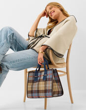 Check Print Handheld Bag, , large