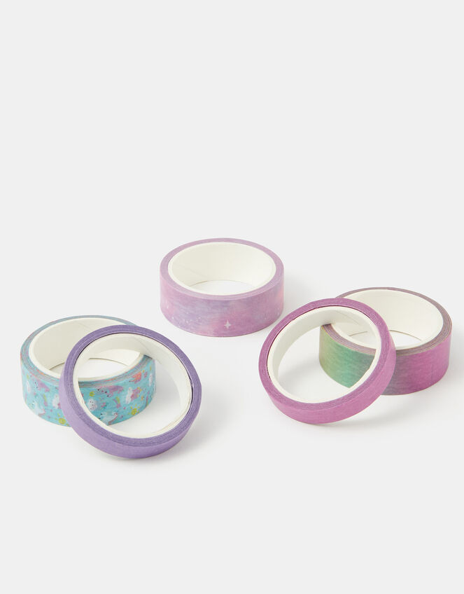 Girls 5-Pack Unicorn & Rainbow Washi Tape Set, , large