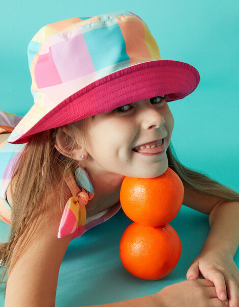 Kids Check Bucket Hat, Multi (BRIGHTS-MULTI), large