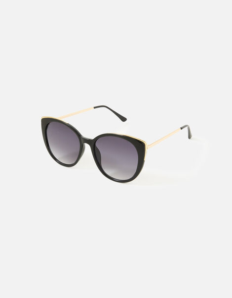 Metal Detail Cateye Sunglasses, , large