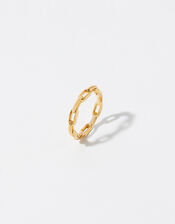 Gold-Plated Chain Band Ring, Gold (GOLD), large