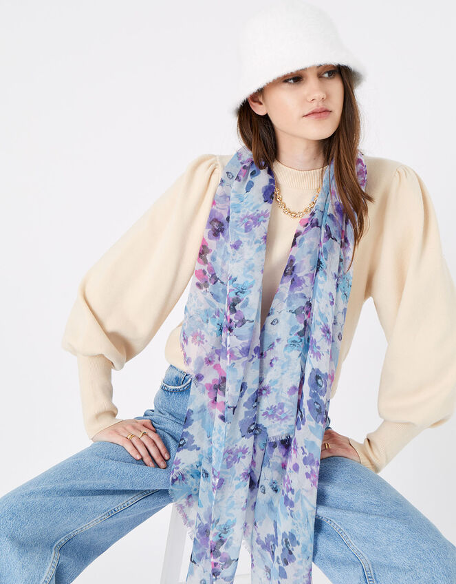 Wildflower Print Scarf, , large